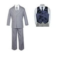 thumbnail image 2 of 7pc Baby Toddler Boy Formal Party Medium Gray Suit w/ Satin Vest & Necktie Sm-20, 2 of 4
