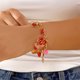 thumbnail image 3 of Pulsera de San Valentín con dije de letra de corazón y flor de rosa, pulsera de longitud ajustable, regalo de cumpleaños para novia, 3 of 8