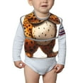thumbnail image 6 of Hirioo Cartoon Cheetah With Attitude for Baby Waterproof Pocket Bib Adjustable Closed for Babies Toddlers with Large Pocket 6-24Months, 6 of 8