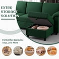 thumbnail image 7 of Sobaniilo 79" Convertible Sectional Sofa Couch, Linen Fabric L Shaped Couch with Reversible Ottoman, 3-Seat Small Sectional Sofa Couches for Living Room, Apartment, Small Space, Green, 7 of 7