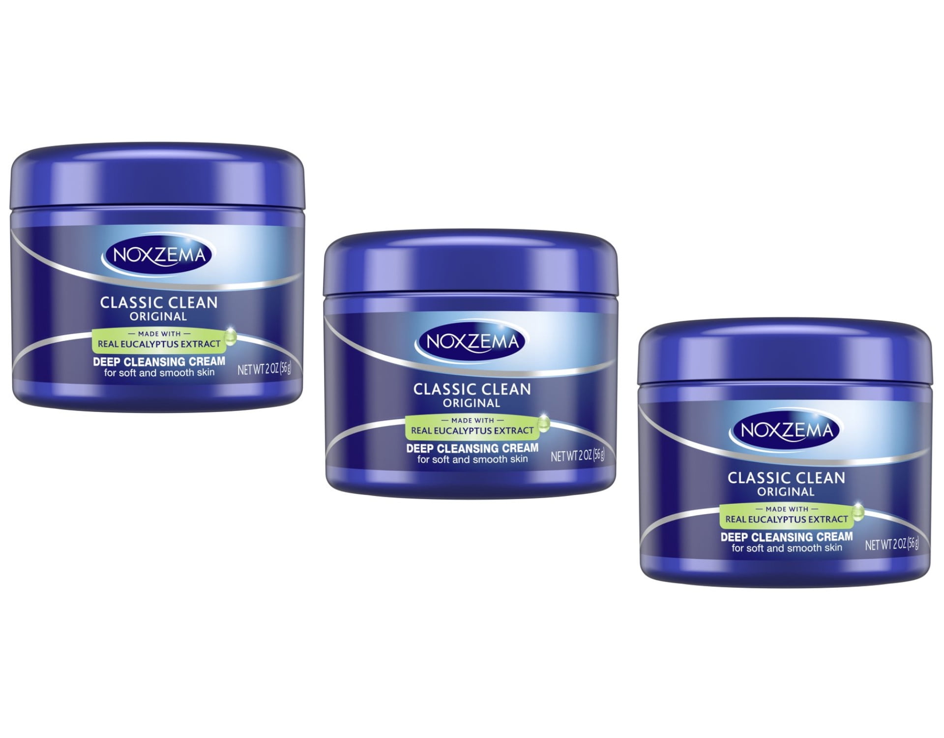 3 Pack Noxzema Classic Clean Original Deep Cleansing Creams 2oz Each