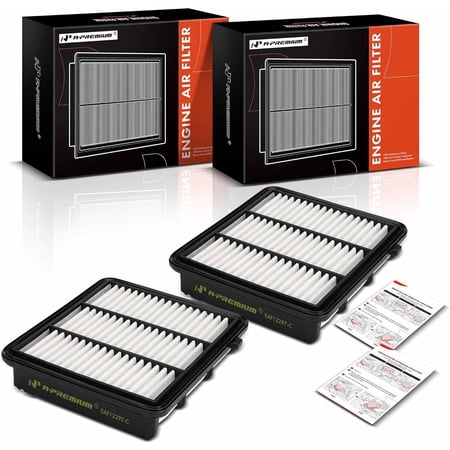 A-Premium 2-PC Engine Air Filter Compatible with Honda Accord 2018 2019 2020 2021 2022, 2.0L, Turbocharged, Replace# 172206B2A00, 17220-6B2-A00