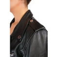 thumbnail image 6 of Genuine Lambskin Black Leather Biker Jacket For Women, Leather Moto Jacket Women (Regular Fit, Small Size), 6 of 10
