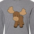 thumbnail image 4 of Inktastic Cute Moose Long Sleeve T-Shirt, 4 of 5