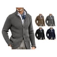 thumbnail image 4 of Chaqueta de hombre con cuello en V,Chaqueta de hombre Chaqueta masculina de moda con cuello en V Chaqueta de hombre de color puro compacta y ligera, 4 of 6