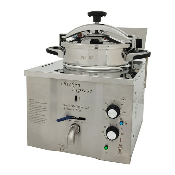 INTBUYING Commercial Pressure Fryer Cooker Chicken High Pressure Fried Chicken Stove 16L Capacity Stainless Steel Chicken Deep Fryer Machine Walmart