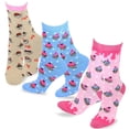 thumbnail image 2 of TeeHee Women's Foods Crew Socks 3-Pack (Love Cupcakes and Muffins), 2 of 5