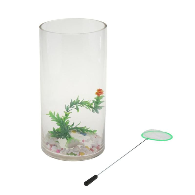 cylindrical glass tank