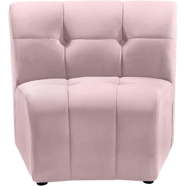 Meridian Furniture Limitless Fauteuil Modulaire en Velours Rose
