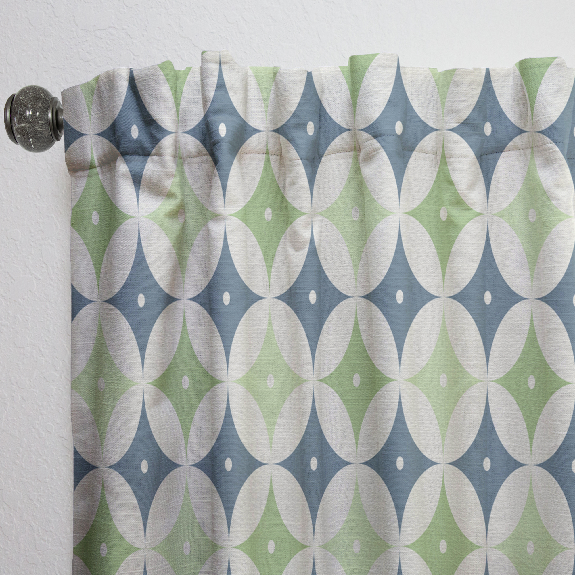 Designart 'Geometrical Retro Design XVI' Mid-Century Modern Curtain Panel