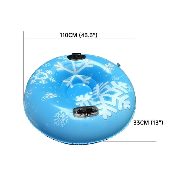 Snow Tube,With Handle Pvc Inflatable Snow Thicken Snow Winter Tube Thicken Snow Sleds Snow With Heavy Duty Sleds Snow Sled Handles Snow Sled Tube 35/43 Inch Thickened Heavy Duty