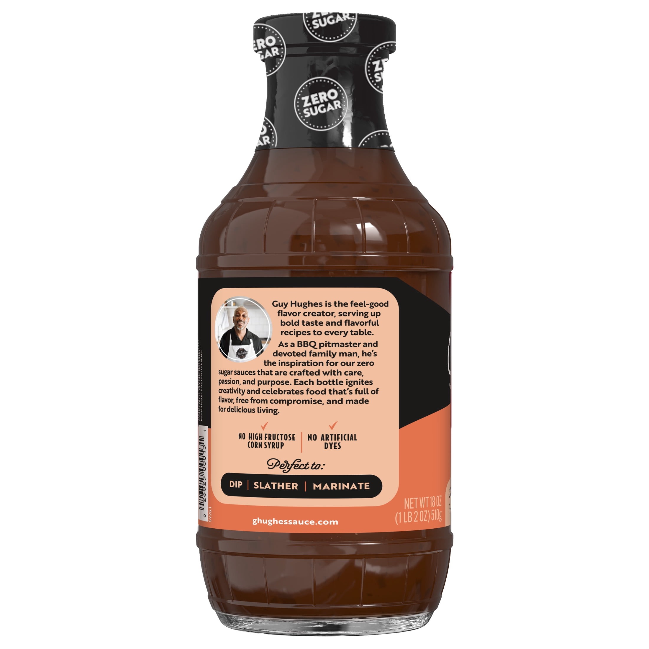 (6 pack) G Hughes Zero Sugar Original BBQ Sauce, 18 oz