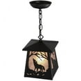 thumbnail image 2 of Meyda 150873 7 in. Square Wolf At Dawn Mini Pendant, Black & Silver Mica, 2 of 5