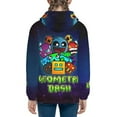 thumbnail image 4 of Geometry Dash Kids' Hoodie 3d Print Sweatshirt Soft Pullover Hooded With Big Pockets Fans Gifts For Boys Or Girls Small, 4 of 7