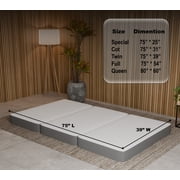 Continental Sleep By Sunset, 3” Memory Foam Tri-fold Mattress, Good for Kids and Adult, Twin.