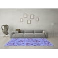 thumbnail image 3 of Ahgly Company Indoor Rectangle Abstract Blue Modern Area Rugs, 5' x 8', 3 of 4