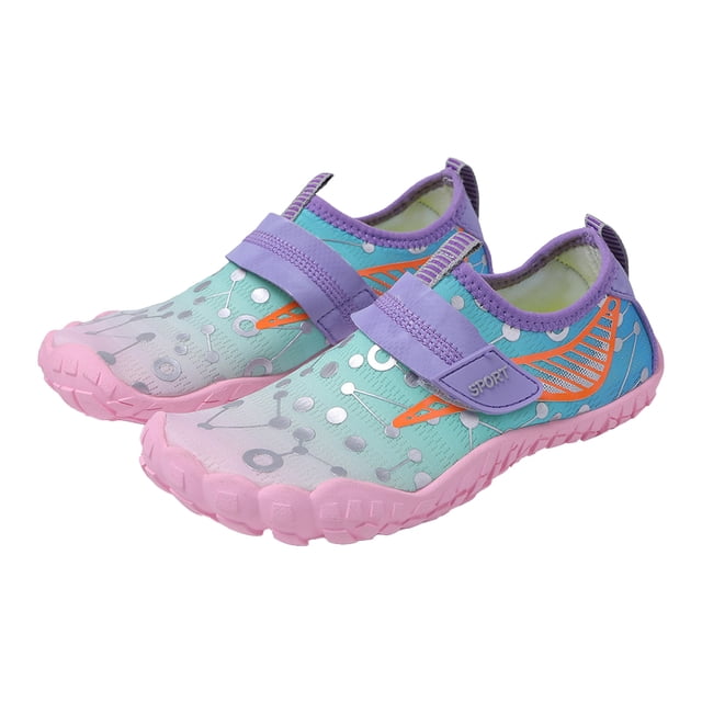 Zapatos de agua Beach Aqua Shoes Barefoot Wading Sneakers Outdoor Shoes (28 Púrpura)