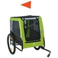 thumbnail image 1 of Aosom Dog Bike Trailer with Suspension Hitch Storage for Medium Dogs, Green, 1 of 10