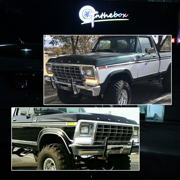2X Clear Switchback LED DRL Signal Light For 73-79 Ford F-150 - Foto 11