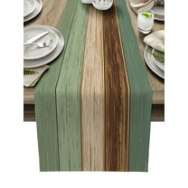 Table Runner Dresser Scarves 120 Inch Long, Farmhouse Turquoise Teal Wood Grain Linen Dining Table Runners Rustic Wooden Texture Tabletop Scarf for Wedding Holiday Party Kitchen