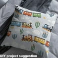 thumbnail image 2 of Feelyou Railway Train Teens Fabric by the Yard 1 Yard, Truck Transportation Sewing Fabric, Cartoon Cactus Home Decor Fabric by the Yard, Breathable Home Decor, 2 of 6