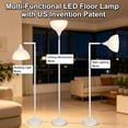 thumbnail image 3 of Anrotix Foldable LED Floor Lamp, 90-Degree Adjustable Standing Light, White, 3 of 7