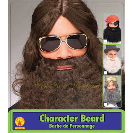 Adult Mens Brown Hippie Curly Jesus Beard Costume Facial Hair