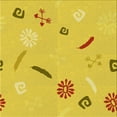 thumbnail image 1 of Ahgly Company Tapis d'Intérieur Lavable en Machine Carré Transitionnel Jaune Doré, 7 Pieds Carré, 1 of 7