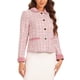 thumbnail image 4 of BLAZER DE TWEED A CUADROS DE VELVET CON COLLAR ELEGANTE PARA MUJERES CHIC XL ROSADO, 4 of 6