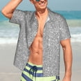thumbnail image 7 of Kll Men'S Hawaiian Shirt Short Sleeve Button Down Beach Shirts-Glittersilver, 7 of 7