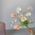 thumbnail image 3 of Artificial Flowers Fake Poppy Silk Flowers Long Stem Housewarming Garden Table Wedding DIY Party Wedding Bridal Bouquet Decor, 3 of 10