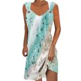 thumbnail image 2 of Puntoco Vestidos Mujer Verano Mujer Playa Impreso Elegante Estilo Casual Vestido con Cuello En V con Correa, 2 of 5