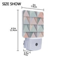 thumbnail image 4 of Yayeee LED Night Light for The Home Plug in With Light Sensors 2 Pack, Green Geometric, 4 of 6