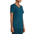 thumbnail image 3 of Scrubstar Women's Antimicrobial Premium Performance Tonal Contrast V-Neck Scrub Top, 3 of 7