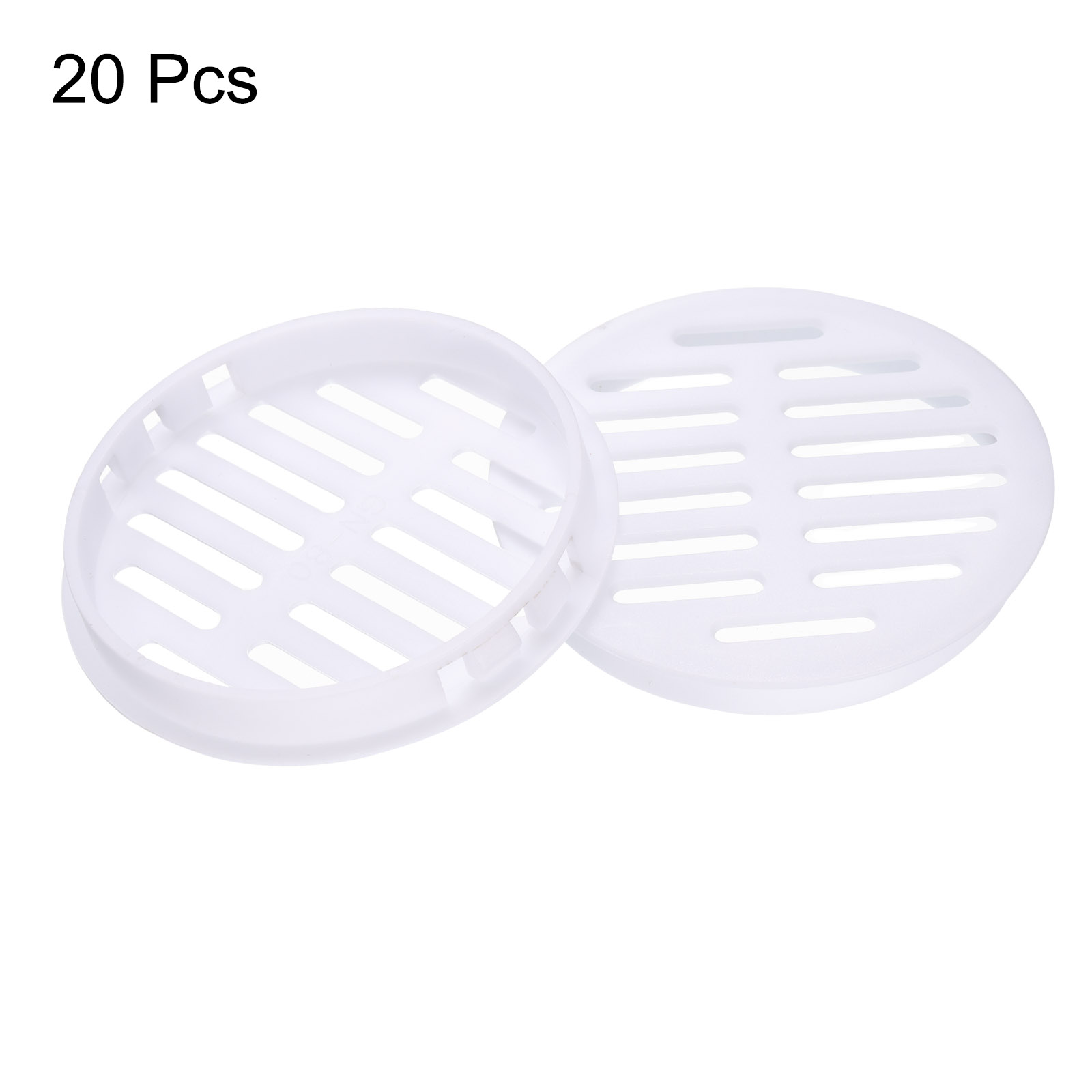 Uxcell 20Pcs 80mm/3.1in Air Vents Circular Soffit Vents, White Soffit Vent Cover