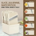 thumbnail image 3 of EMSON Safe Mandoline Slicer for Kitchen, All in 1 Mandoline Slicer for Food Works as Potato Slicer, Vegetable Slicer, Food Slicer, French Fry Cutter and More with 5 Blades and Storage Container C104, 3 of 8
