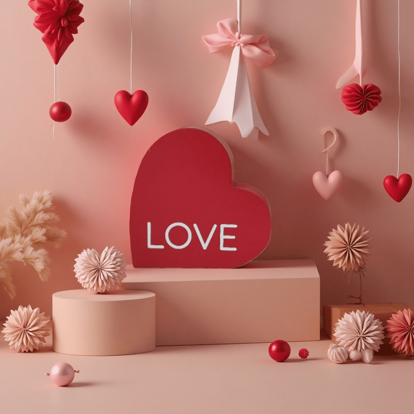 Way to Celebrate Wood Red Love Sign Decor