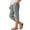 Gray, variant on Girls Cotton Linen Capris, Lightweight Slit Hem with Pockets Summer Casual Pants Blue 3