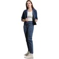 thumbnail image 3 of loveimgs Veste en Jean Courte Décontractée pour Femmes à Manches 3/4 avec Boutons Veste Courte de Moto, 3 of 8