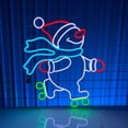 thumbnail image 5 of Handmadetneonsign Snowman Roller Skating Neon Sign, Snowman Christmas Wall Art Decor, Christmas Wall Decor, 5 of 5