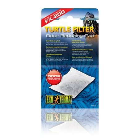 Phosphate Filter Pad - ExoTerra Odor Reducing Pad for FX200 Turtle Filter, Absorbs and traps phosphate, nitrite and nitrate without removing By Exo Terra