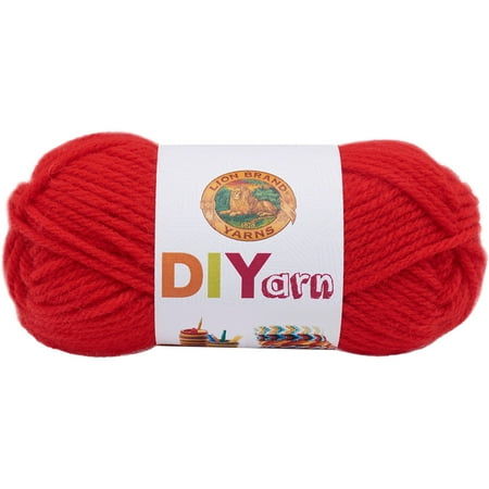 Lion Brand Yarns DIYarn Acrylic Red Yarn, 1 Each - Walmart.com