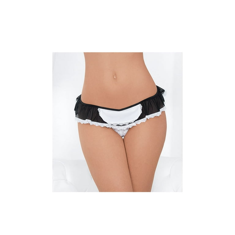 Plus Size Crotchless Maid Panty