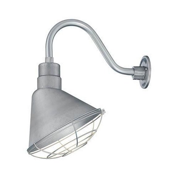 RAS12-GA-Millennium Lighting-R Series - 12 Inch Angle Shade  Galvanized Finish