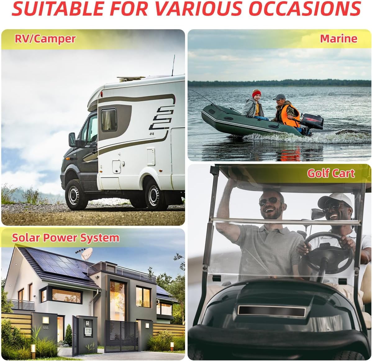 36V 100A Lifepo4 Battery, Bluetooth Upgrade Lithium Iron Golf Cart Batteries, 200A BMS for RV, Camper, Marine, Trailer
