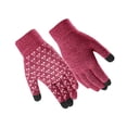 thumbnail image 1 of Naiovety 1 par de guantes cálidos de invierno para pantalla táctil, para exteriores, senderismo, ciclismo, camping, guantes de punto de algodón, Deportes de nieve Rosa roja 21x10.5cm Naiovety OD000116-06B, 1 of 6