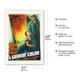 thumbnail image 2 of The Big Heat (Il Grande Caldo) - Starring Glenn Ford & Gloria Grahame - Vintage Italian Film Movie Poster by Anselmo Ballester c.1953 - Fine Art Rolled Canvas Print 27in x 40in, 2 of 4