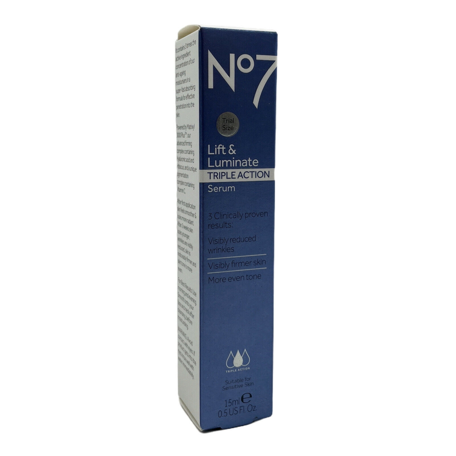 No 7 Lift & Luminate TRIPLE ACTION SERUM, 0.5oz