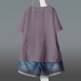 thumbnail image 5 of Tops For Women Loose Bat Sleeve Summer T Shirts Casual Plain Blouse Plus Size Tops S 4XL, 5 of 6