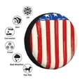 thumbnail image 4 of Salouo America Flags2 Print Spare Tire Cover 14-17 inch Spare Tire Protector Universal Tough Tire Wheel Cover for Trailer SUV and Truck-16 inch, 4 of 6